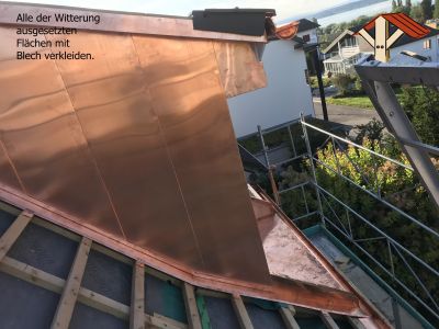 Kupferverkleidung Dachsanierung Schubert